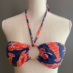 Anthropologie OndadeMar Lobster Print Bikini top